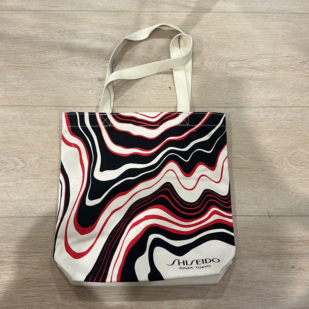 2/$15, Shiseido Ginza Tokyo Canvas Tote Bag Red Black White